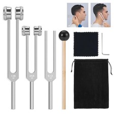 Tuning Forks for Healing Set, Includes 128Hz, 256Hz, 512Hz Tuning Forks with ...