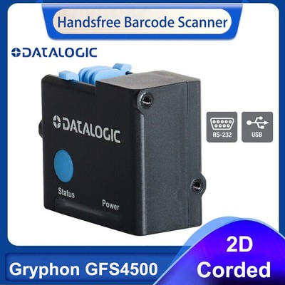 Datalogic Gryphon GFS4520 GFS4590 USB/RS232 1D 2D Fixed Barcode Scanner w/ Cable