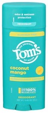 Tom's of Maine Coconut Mango Deodorant Stick 3.25 oz  Natural, Aluminum-FreeA4