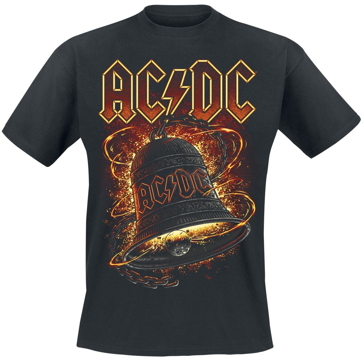 Футболка ACDC Herren Hells Bells Burning schwarz Band-Товар группы 4690₽