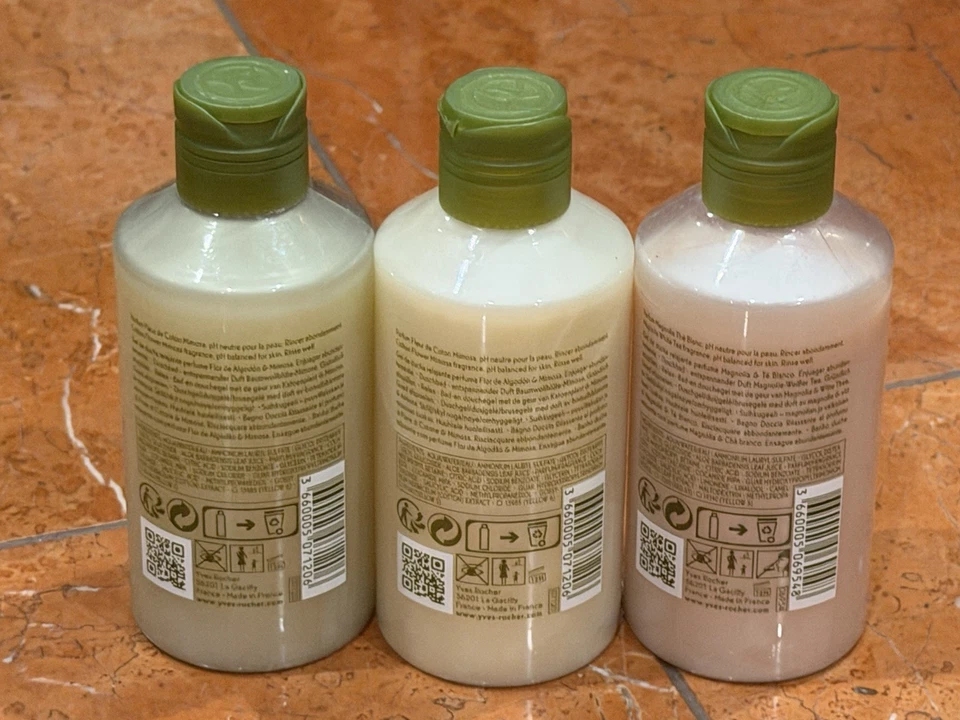 YVES ROCHER COTTON FLOWER MIMOSA MAGNOLIA GEL DOCCIA 6,7 OZ 200 ml EA LOTTO 3 NUOVO - Immagine 2 di 4