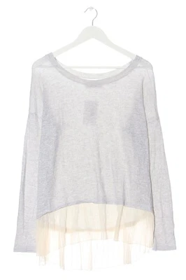 ABERCROMBIE & FITCH Pull en maille fine Dames Pull T EU 40 gris clair - Photo 1/4