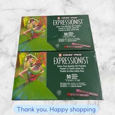 FOR 2 Cray-Pas Expressionist Extra Fine Quality Oil Pastels 50PColors NEW SHIP