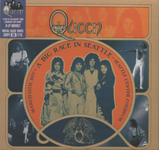 QUEEN - A Big Race In Seattle + Box mit 3 LP`s , Royal Blue Vinyl