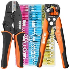 Crimping Tool For Heat Shrink Connectors, 310PCS AWG 22-10 Waterproof Automot...