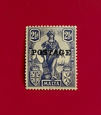 Antique Malta 1926 KGV 2½p Ultramarine POSTAGE Scott #121 Mint Stamp Antique Malta 1926 KGV 2½p Ultramarine POSTAGE Scott #121 Mint Stamp