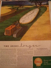 1947 SHELL OIL time grows long,ad