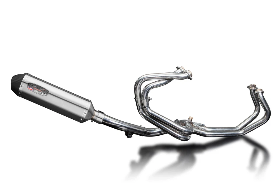 Silenciador de aço inoxidável X-Oval Honda VFR800 Interceptor 1998-01 escape total 4-1 13,5" - Imagem 3 de 4