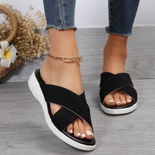 Womens Orthopedic Slippers Comfy Sandals Summer Shoes Ladies Slip On Flat Beach
