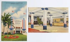 Vintage Postcard Miami Beach Recreation Pier for Service Men Art Deco Military