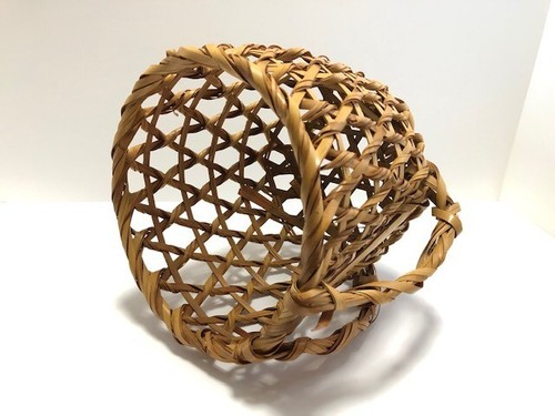 Rare style Japanese Bamboo Basket Woven Flower Vase Ikebana Tea ceremony Japan - Picture 10 of 12