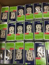 20 Pk Leviton 15A Almond Commercial Grade 5-15R Duplex Outlet S06-0BR15-0TS