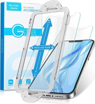 Designed for iPhone 13 Screen Protector, ANEMAT 2 Pack for iPhone 13/13 Pro 6.1''