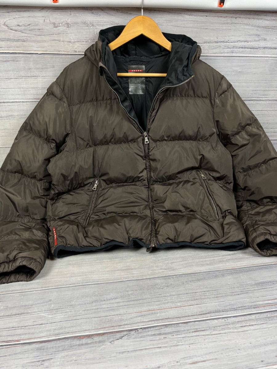 Japan Used Fashion] Prada Red Tab Sports Brown Down Jacket SGH298 