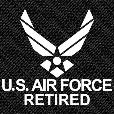 United States Air Force 7インチレコード US AIR FORCE RETIRED USAF EMBLEM ARMY MILITARY VINYL DECAL STICKER