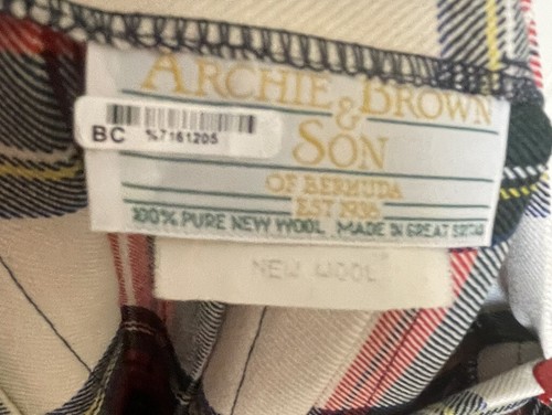 ARCHIE BROWN & SON -BERMUDA - WOMENS PLAID WOOL SKIRT - SIZE 14 - Picture 8 of 10