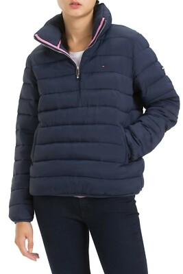 half zip puffer