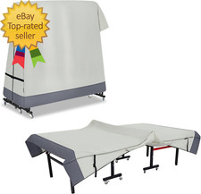 Ping Pong Table Cover Outdoor Waterproof, Dual Function Table Tennis Cover Fits