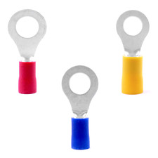 100 Pieces Ring Cable Lugs Ring Eyes 0.5 - 6 mm� M3 - M12 Insulated Cable Lugs