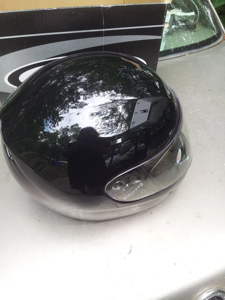 Casco de motocicleta Cyber Clear Full Face negro modelo 39 - talla pequeña - ¡muy bonito! Foto 2 de 4