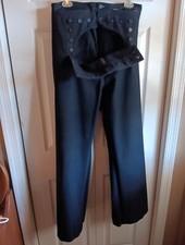 US Navy Pants Men 30x29 Blue WWII Wool VTG Cracker Jack Button Flare Bell Bottom