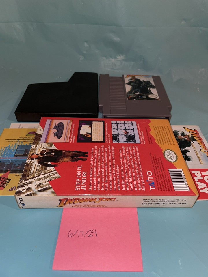 NES Indiana Jones and the last Crusade Taito CIB Complete VERY NICE eBay