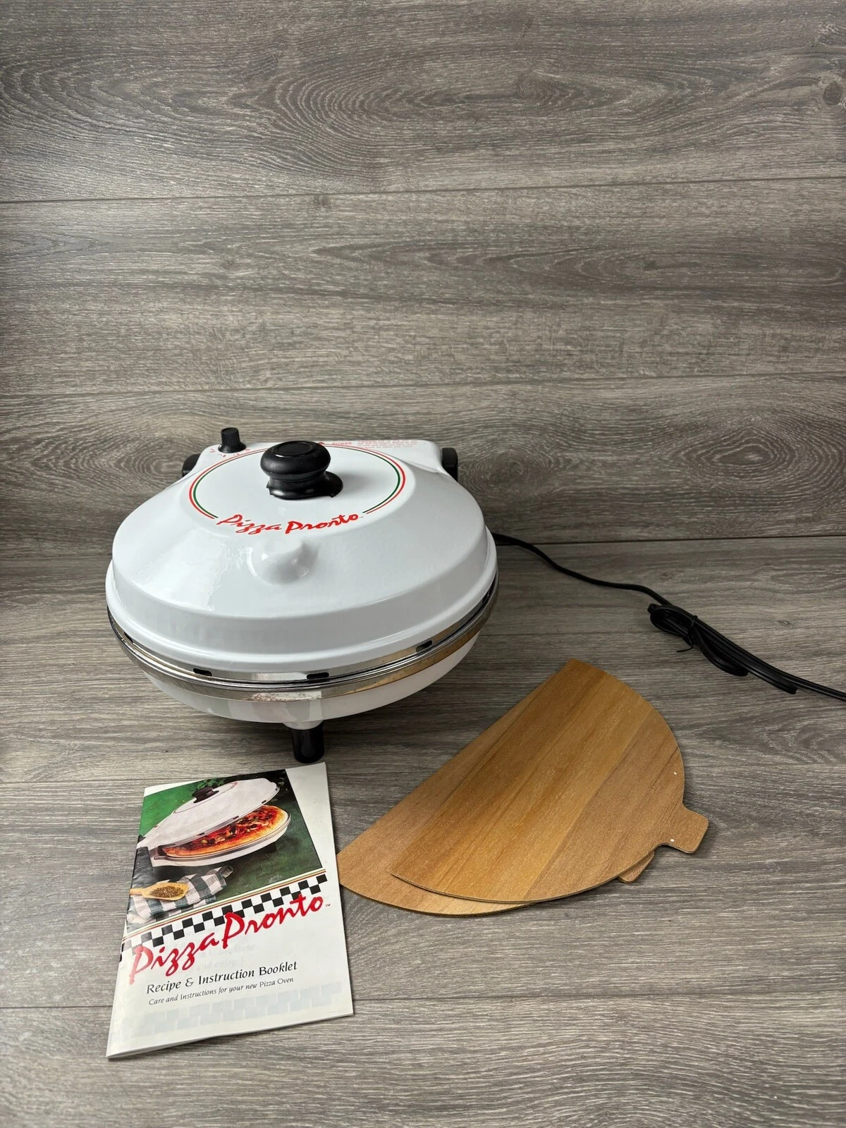 Pizzeria PRONTO PIZZA White Electric Oven with Built-In Stone & Box PP-70001