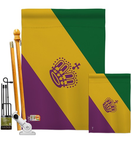 Mardi Gras Garden Flag Regional Nationality Decorative Gift Yard House Banner - Bild 5 von 13