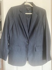 Jones New York Blue Denim Blazer Stretch Sz 10 Women's