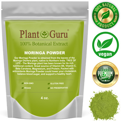 Moringa Oleifera Leaf Powder 4 oz. 100% Pure Natural