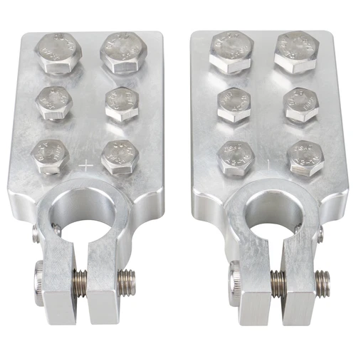 2PCS 6 Spot Car Audio Top Post Flat Lug Multi Connection Battery Terminal