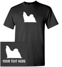 Shih Tzu Dog Silhouette T-Shirt, Men Women Kids Long Tank Custom Personalize Tee