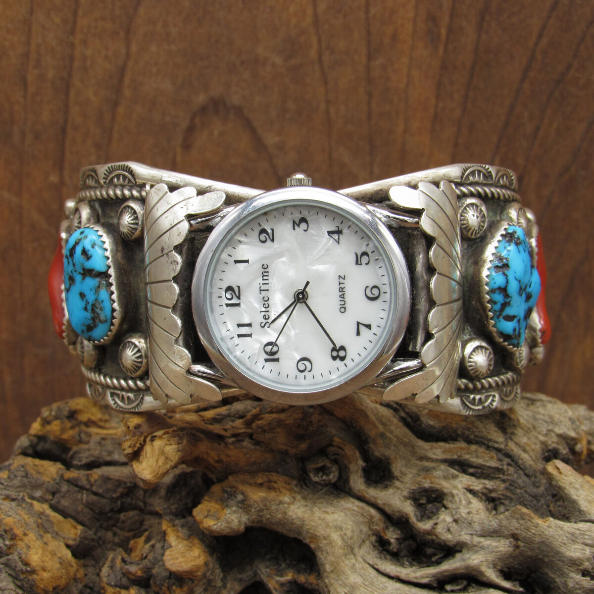 Five Coiled Wires Vintage Native American Navajo Turquoise Sterling Silver Bracelet Five Coiled Wires Vintage Native American Navajo Turquoise Sterling Silver Bracelet