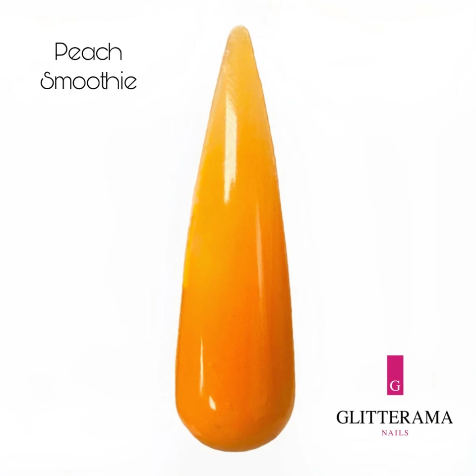 PEACH SMOOTHIE Coloured acrylic powder Glitterama Nails orange pastel summer