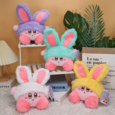 10'' Kirby Super Star Plush Toys Soft Stuffed Rabbit Kirby Doll Kids Xmas Gifts