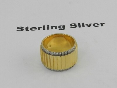 Audrey by Aurate Statement-Ring mit Diamantstruktur (1/3 ct. t.w.) Gold Vermeil,5