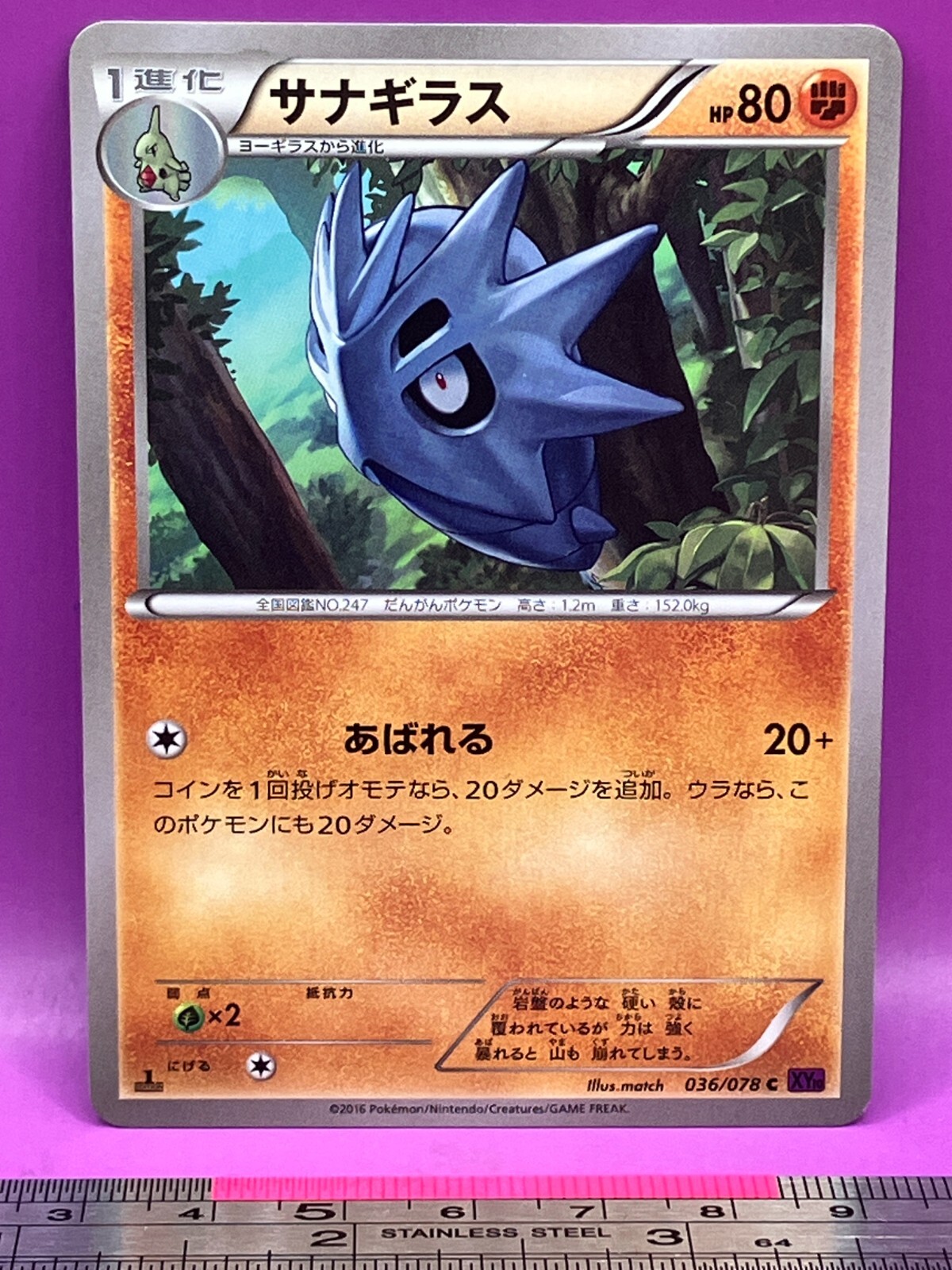 Pupitar Pokemon Card 036/078 C XY10 2016 1st Ed Nintendo TCG Japanese #863