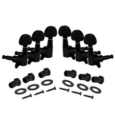 Black 3x3 Acoustic Electric Guitar Tuning Pegs Machine Heads 3L3R Tuners