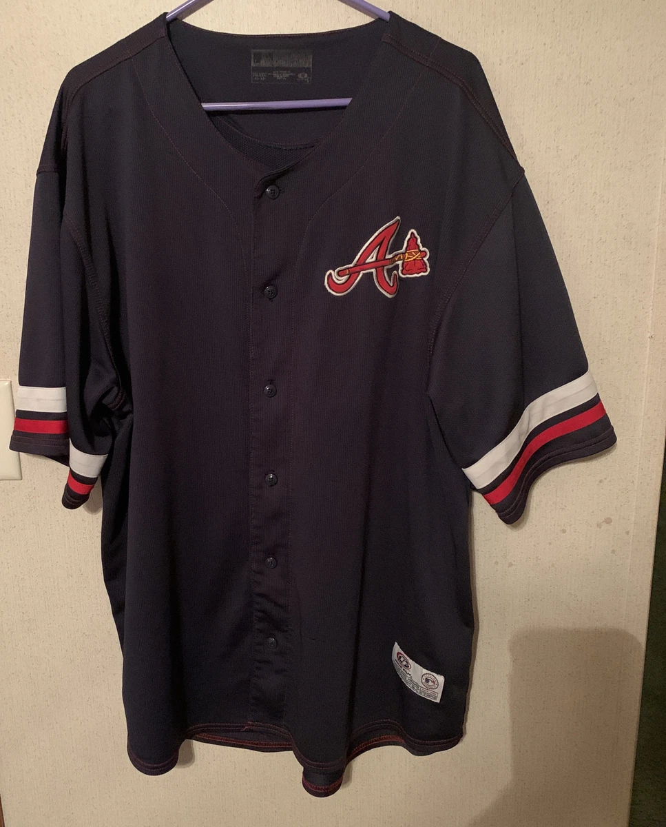 Atlanta Braves Baseball Jersey Size 2XL Blue True Fan Genuine MLB Stitched