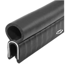 Automotive Weather Stripping, Fits 1/16" Edge, Trim Seal with Top Bulb for Cars