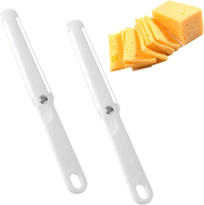 2x Käsehobel Dicke & Dünne Scheiben Doppelseitig Hart Weich Schneider Butter Ei