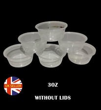 200 x 3oz Round Plastic Sauce Dressing Dip Pots Containers Small Food Pot Desser