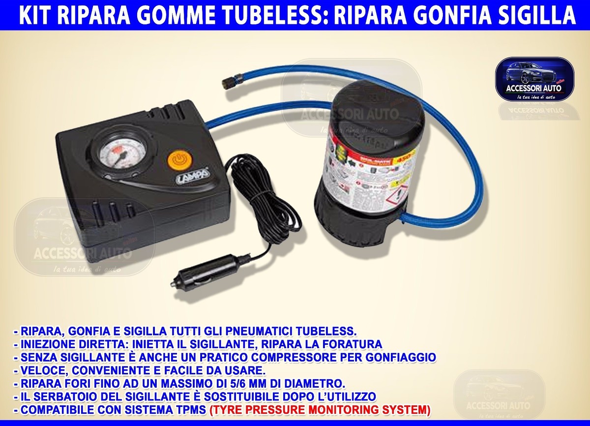 Abbigliamento Moto E Accessori - Set Mastice E Colla Ricambio Kit Ripara Foratura Pneumatici Moto Quad Scooter - Foto 4