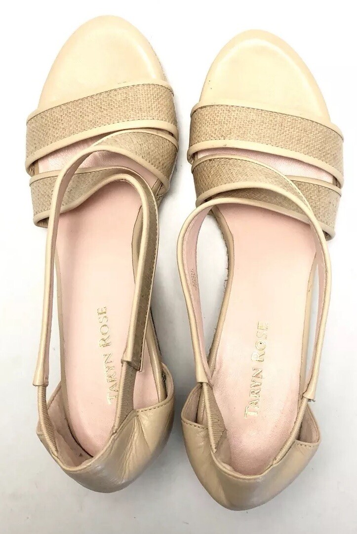 Taryn Rose Krissy Basic Beige Platform Wedge Sand… - image 8