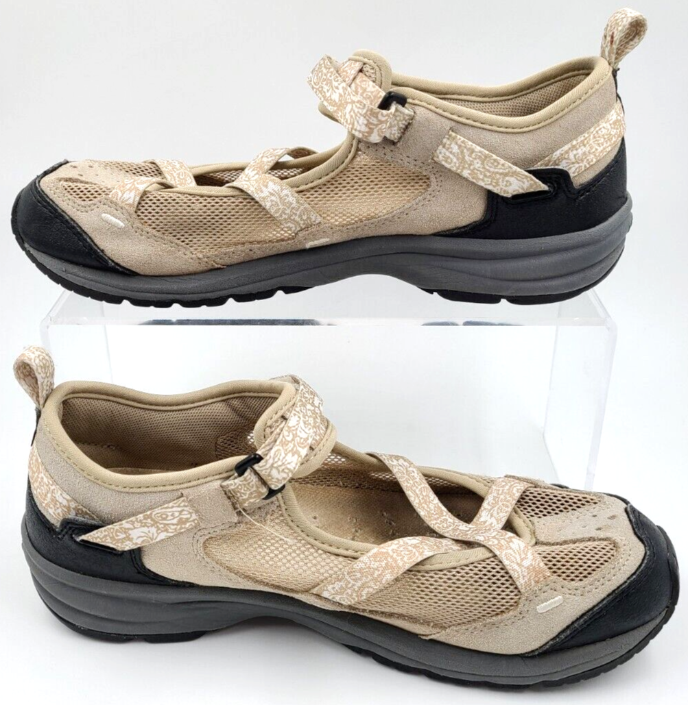 Lands' End Tan Closed Toe Sandals Hiking Comfort Breathable Women's