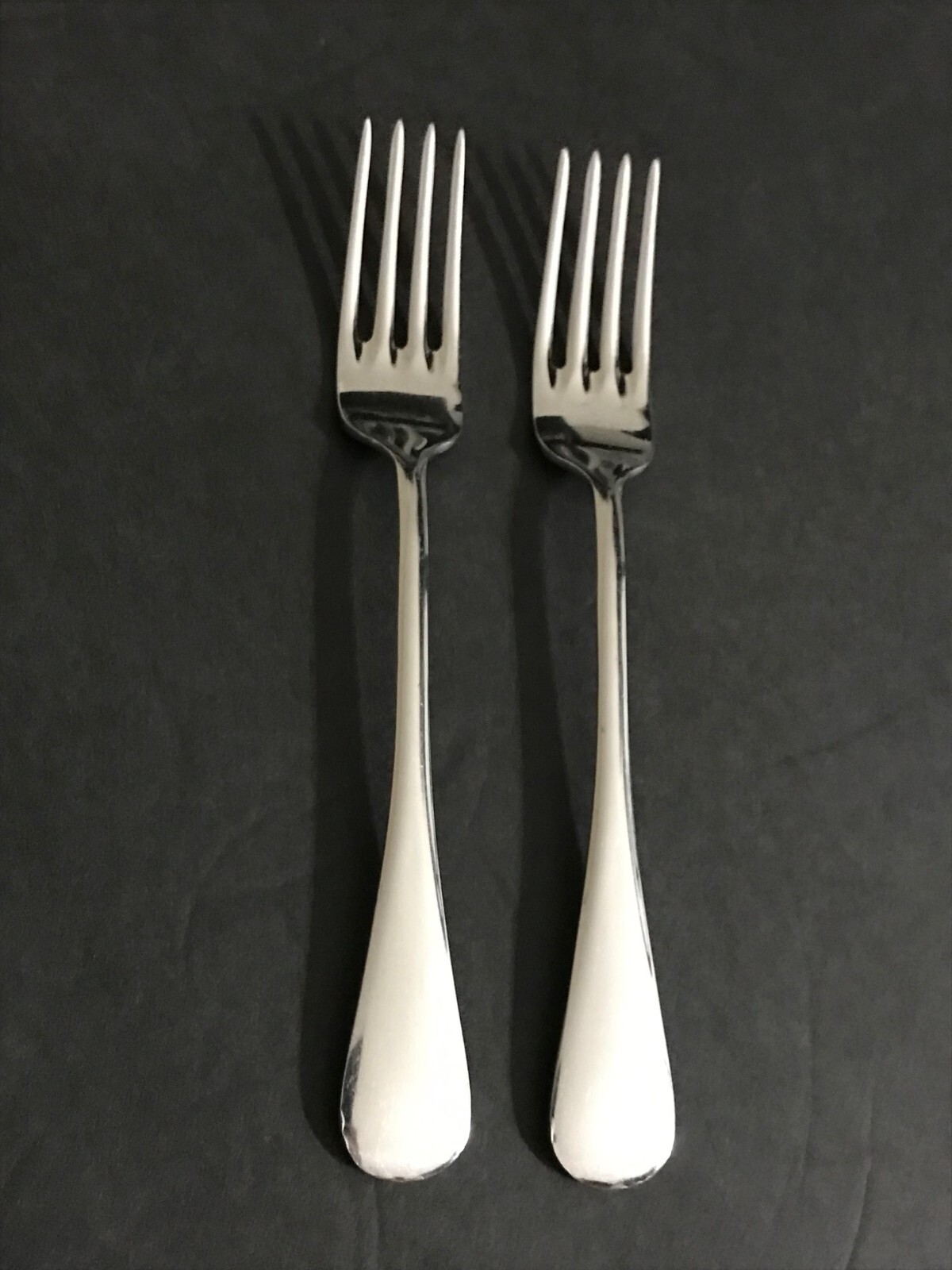 CALDERONI BORROMEO Stainless Flatware 2 Salad Forks 18/10 Italy 71/8in