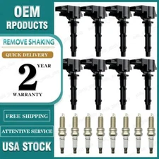 8X UF535 OEM Ignition Coils + 8X Spark Plugs for Mercedes-Benz E550 G550 S550 V8