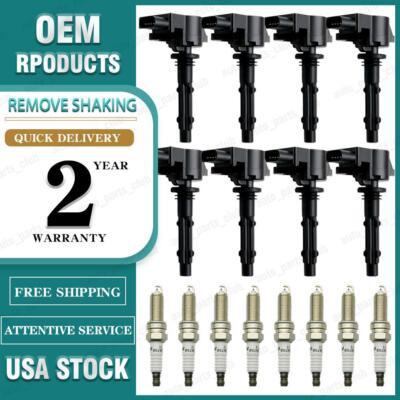 8X Ignition Coils UF535 + 8X Spark Plugs for Mercedes-Benz E550 G550 S550 V8