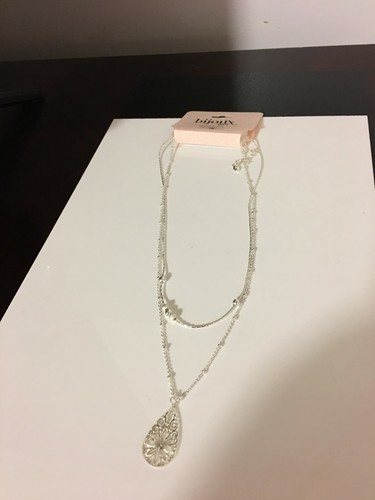 SILVER TONE LINK CHAIN NECKLACE | eBay