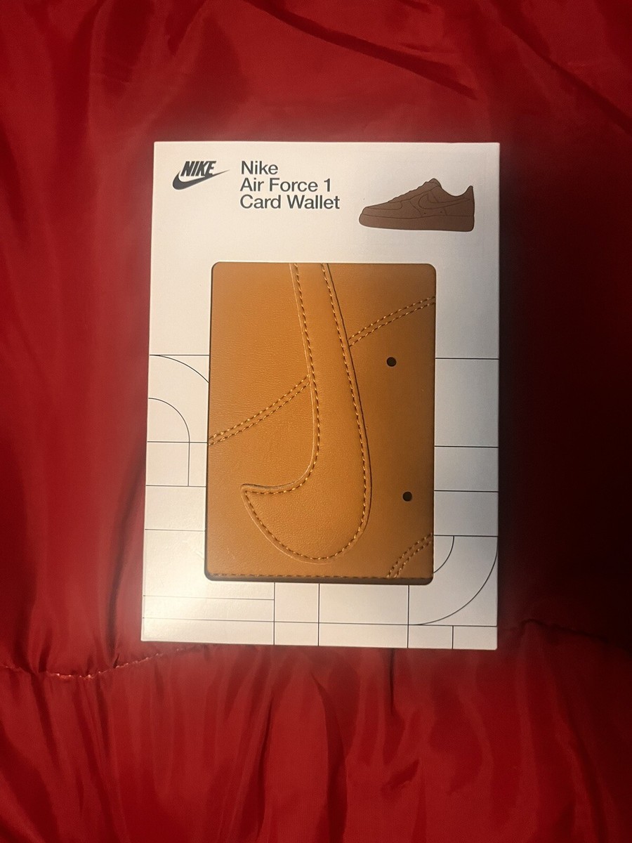NEW** NIKE Icon Air Force 1 Card Wallet BROWN/N1009738-715